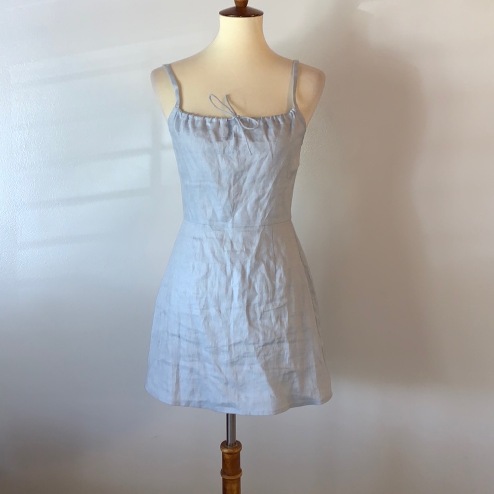 Reformation Light Blue Mini Dress